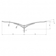Консольный кронштейн двухрожковый К12-0,5-1,2-1-1
