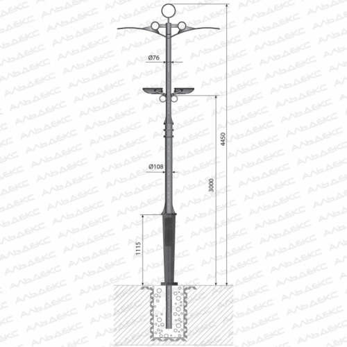 Колизей 1-6,4 декоративная опора