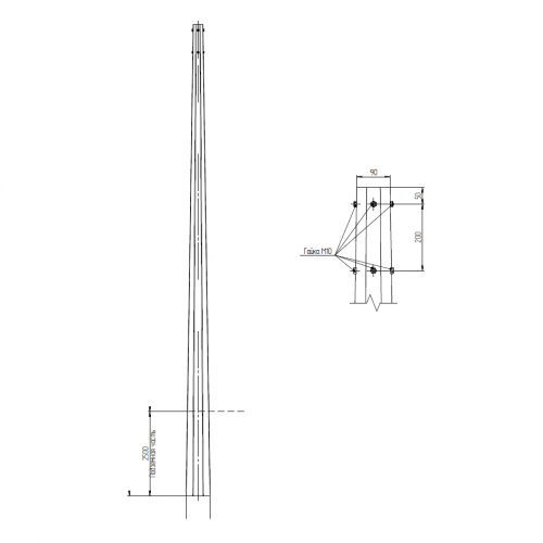 Опора освещения ОГКп-4